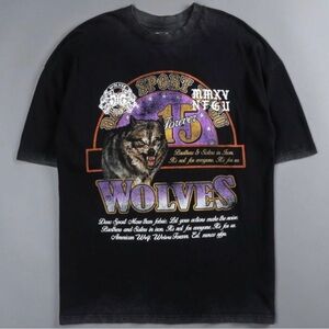 Darc Sport “American Wolf” Oversized Tee Vintage Black – Size L – NWT Pump Cover